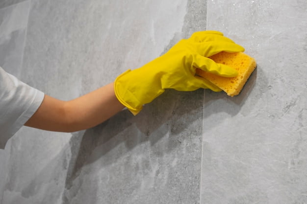 Bathroom tiles cleaning